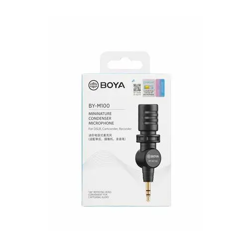 Микрофон BOYA BY-M100 компактен - Микрофони<<<Компютърна периферия<<<ValiAPI