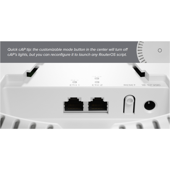 Wireless Access Point MikroTik cAP AX cAPGi-5HaxD2HaxD, 2.4/5 GHz, PoE in, PoE out