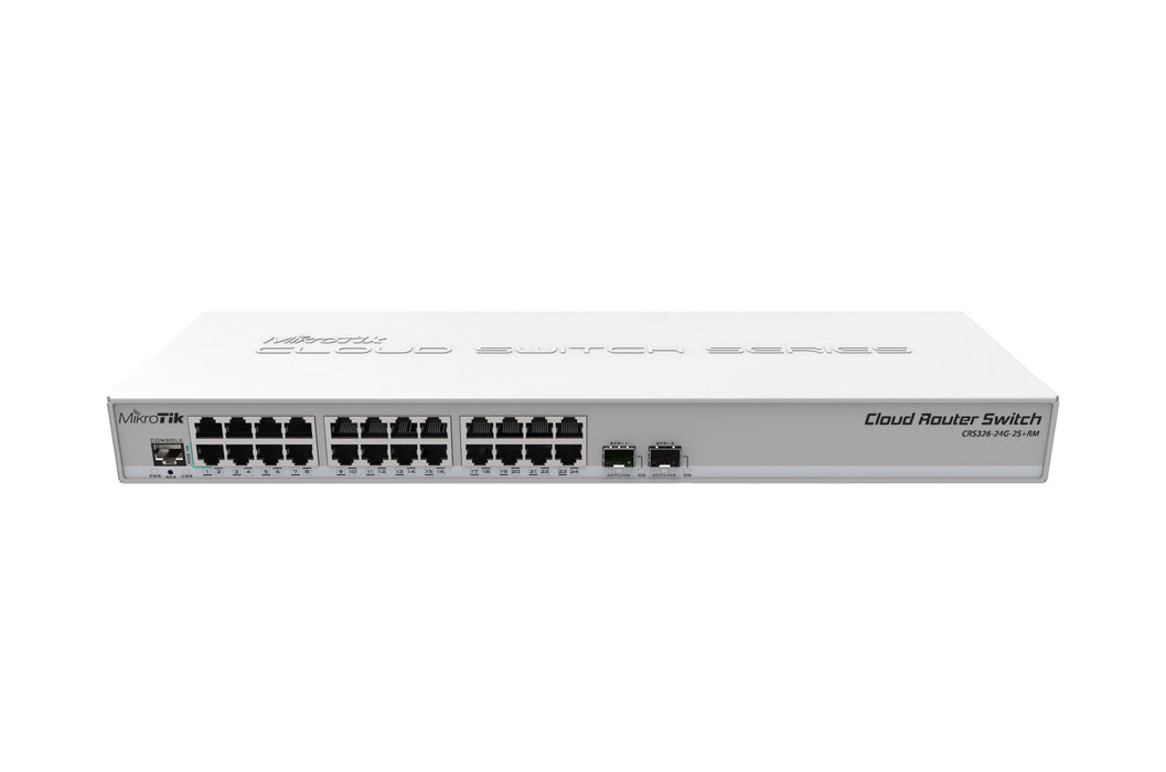 Switch Mikrotik CRS326-24G-2S-RM, 24xGigabit LAN, 2xSFP+ cages