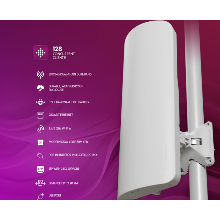 Sector antenna MIKROTIK mANTBox ax 15s, L22UGS-5HaxD2HaxD-15S, 2.4/5GHz