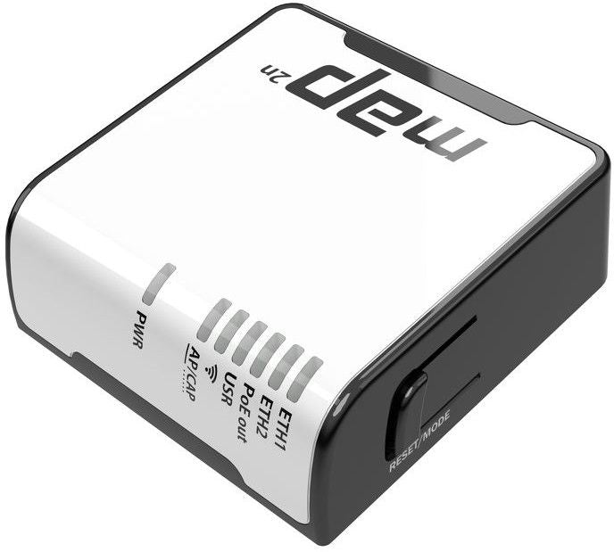 Access Point MikroTik RBmAP2nD, Dual-Chain 2.4GHz micro AP, 650MHz CPU, 64MB RAM, 2xEthernet, PoE out
