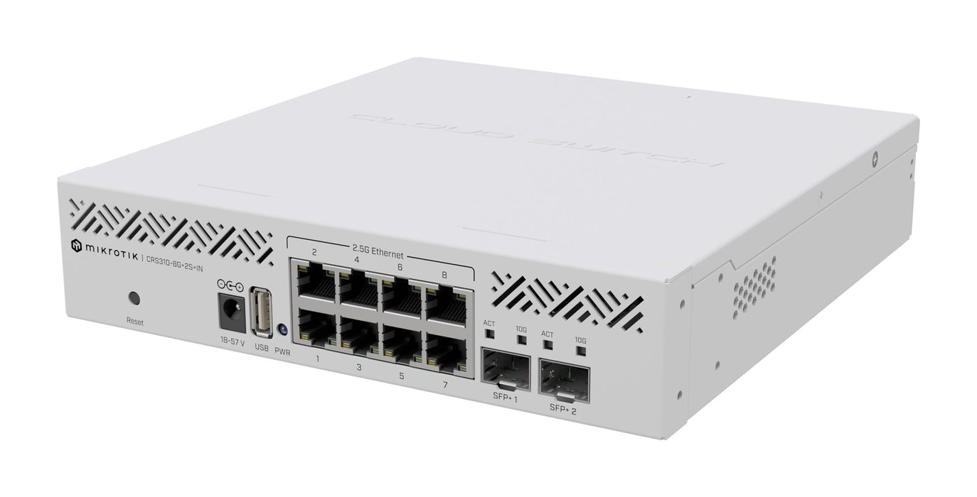 Switch MikroTik CRS310-8G-2S-IN, 8 x Gigabit Ethernet ports, 2 x SFP