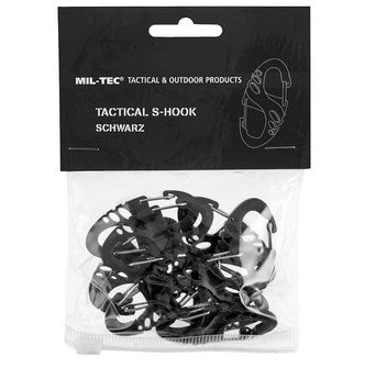 Mil-Tec S-Hook snap hook set - Black
