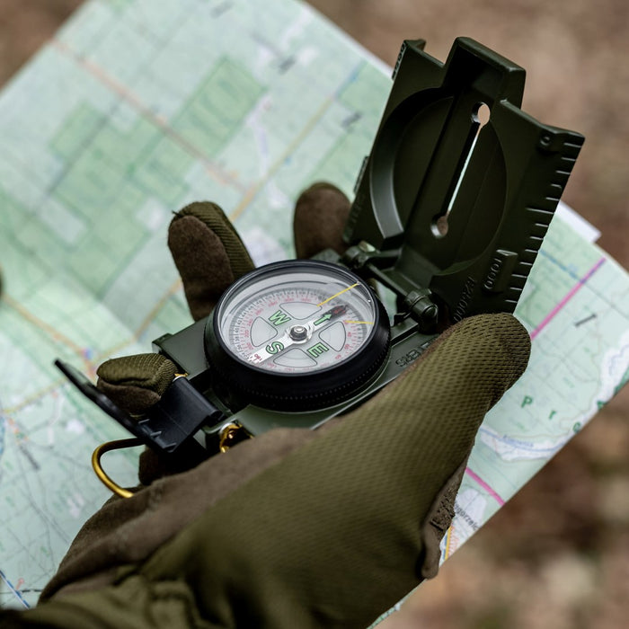 Mil-Tec US Busol with illumination Metal, Olive