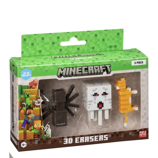 MINECRAFT 3D ERASERS - 3 PACK VER.A - CollectablesFIG-KOL<<<(Games and toys) FiguresFIG<<<ActionPL