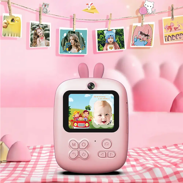 Mini Thermal Printer for Kids with Camera and Camcorder - Pink - Photo accessories<<<HurtelXML