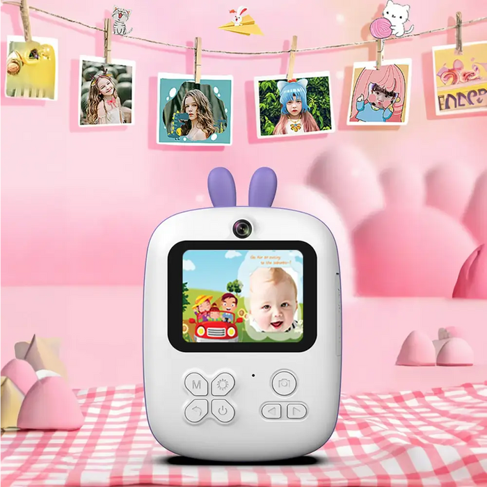 Mini Thermal Printer for Kids with Camera and Camcorder - Purple - Photo accessories<<<HurtelXML