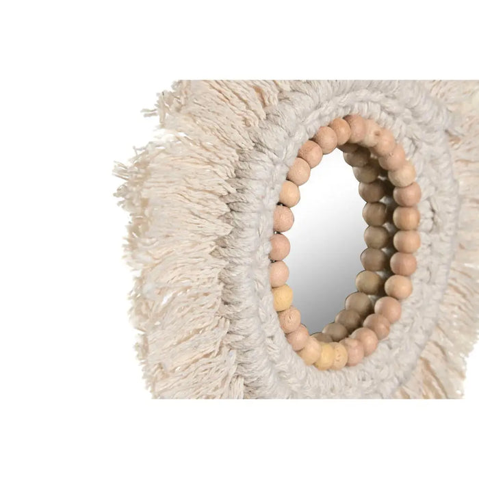 Mirror Set Home ESPRIT White Boho 20 x 1 x 20 cm (3 Pieces) - Декорация и Осветление<<<Дом