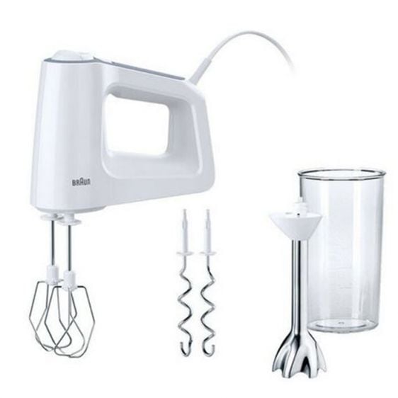 Mixer Braun HM3107WH - Миксери<<<За Кухнята<<<Малки електроуреди<<<TechMart&&&Последни бройки<<<Едра бяла