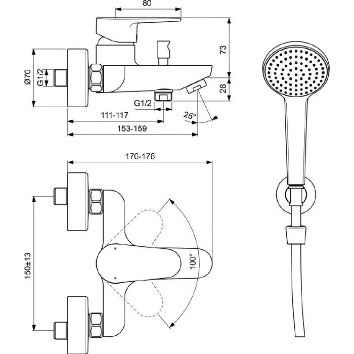 MIXER IDEALSTANDARD CERAFINE O - Смесители<<<Смесители и душове<<<Баня<<<Praktiker&&&Единични смесители<<<Смесители и