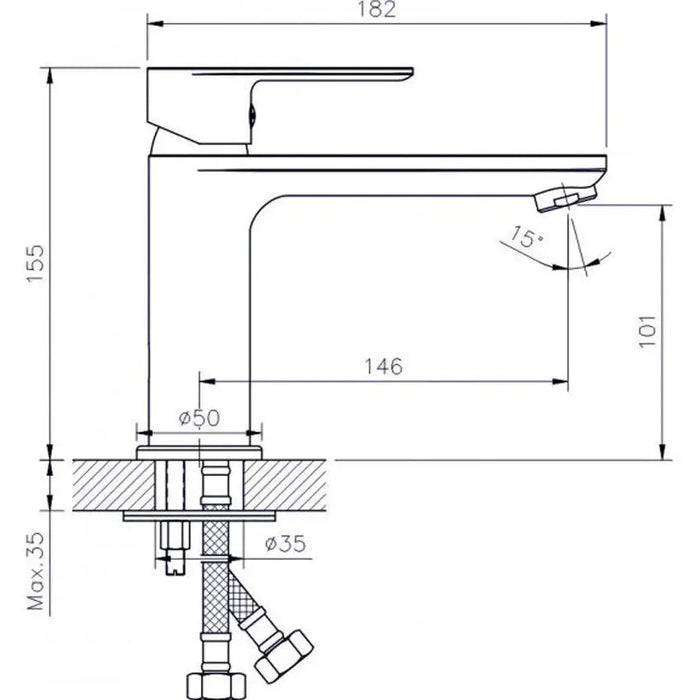 MIXER INTER CERAMIC ELMIRA - Смесители<<<Смесители и душове<<<Баня<<<Praktiker&&&Смесители за