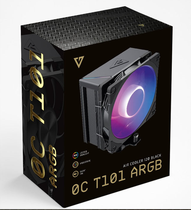 MODECOM Volcano 0C T101 ARGB Processor Air cooler 12 cm Black