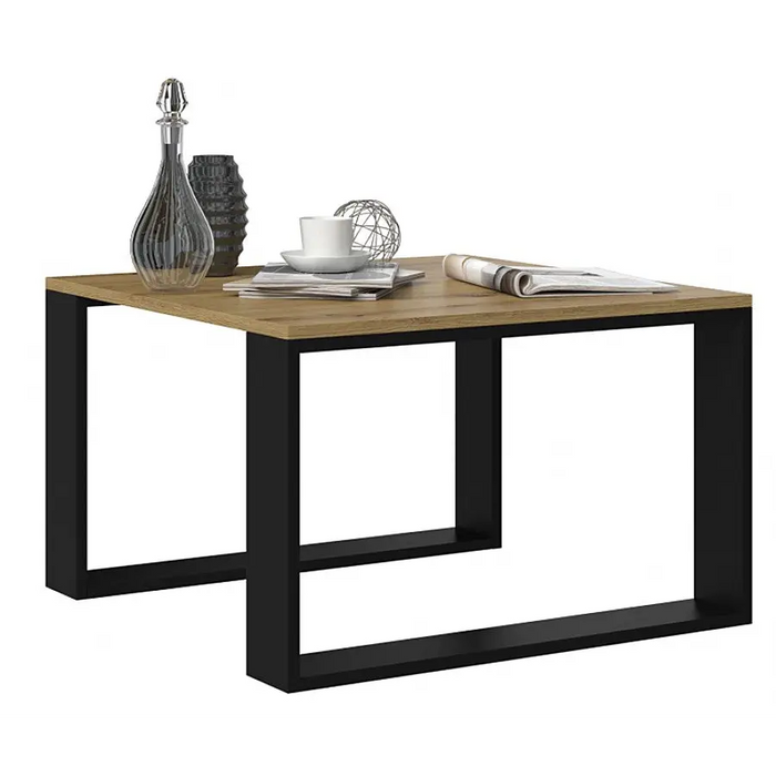 MODERN MINI table 67x67x40 cm Artisan Oak/Black - Wooden benches and tablesLIS-DRE<<<Benches and tablesLIS<<<ActionPL