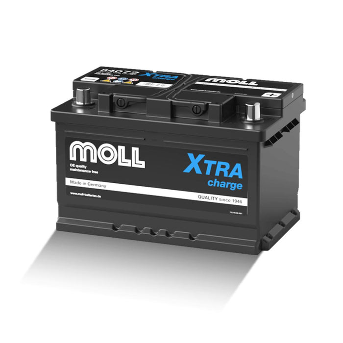 BATTERY 75AH 720A MOLL EXTRA CHARGE