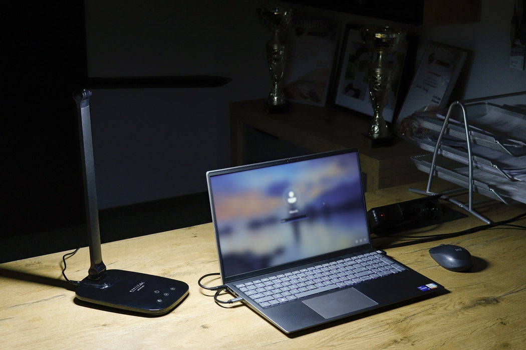 Montis Lampka biurkowa wielofunkcyjna LED MT042-BK Czarna/Black table lamp 5.7 W F