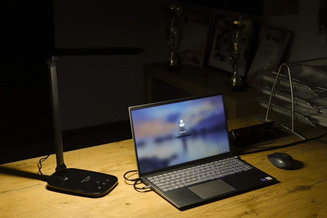 Montis Lampka biurkowa wielofunkcyjna LED MT042-BK Czarna/Black table lamp 5.7 W F