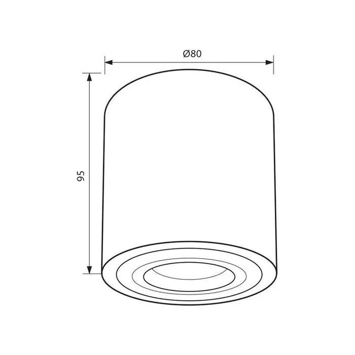 MOON FOR OUTDOOR MOUNTING GU10 WHITE IP54 VIVALUX INEZ - Луни<<<Вътрешно