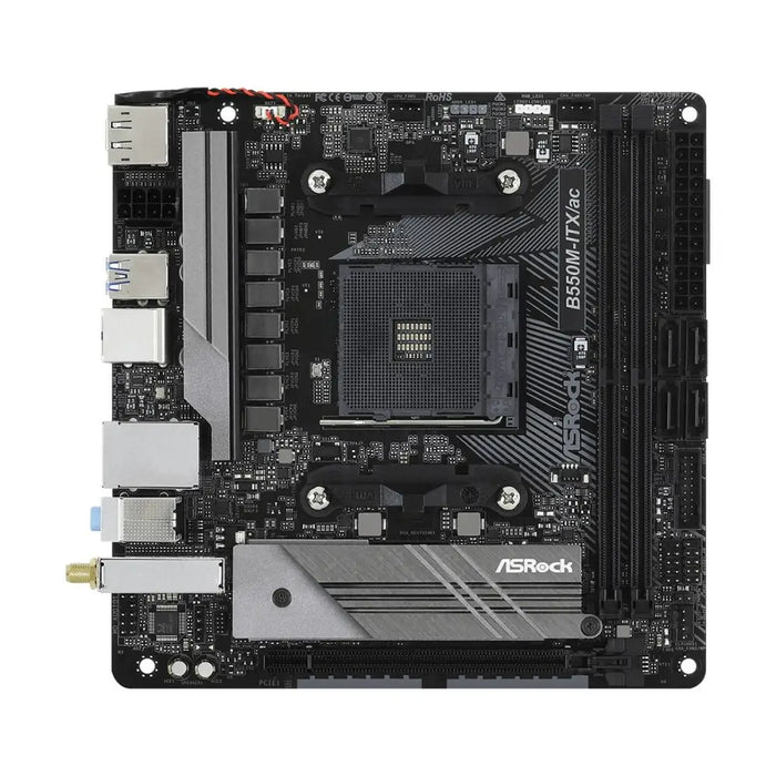 Motherboard ASRock B550M-ITX/ac AMD B550 AMD AM4 - Дънни платки<<<Компютър Мрежи и компоненти<<<Компютри|