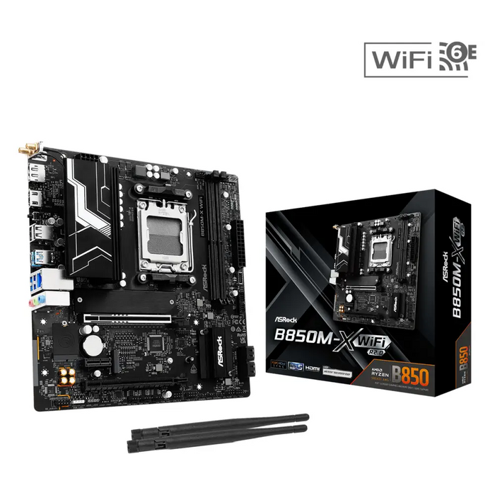 Motherboard ASRock B850M-X WiFi R2.0 socket AM5 - Дънни платки<<<Компютърни компоненти<<<ValiAPI&&&Дънни