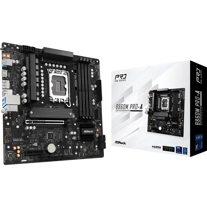 Motherboard ASRock B860M PRO-A LGA 1851 - Дънни платки<<<Компютърни компоненти<<<ValiAPI&&&Дънни