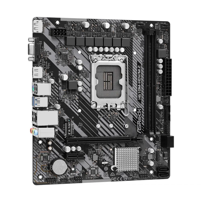 Motherboard ASRock H610M-HDV/M.2 R 2.0 LGA1700 DDR4 mATX - Дънни платки<<<Компютърни компоненти<<<ValiAPI&&&Дънни