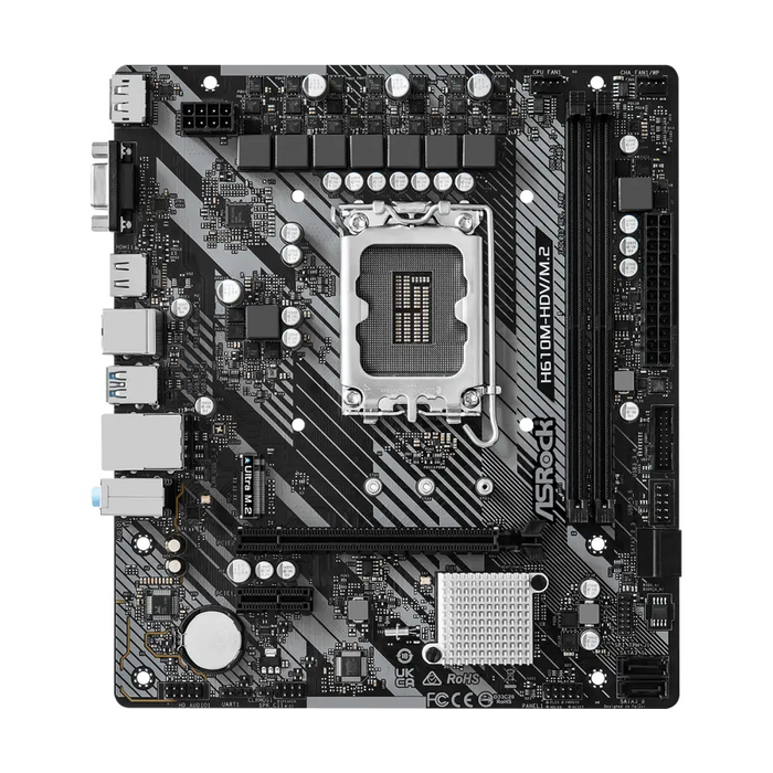 Motherboard ASRock H610M-HDV/M.2 R 2.0 LGA1700 DDR4 mATX - Дънни платки<<<Компютърни компоненти<<<ValiAPI&&&Дънни