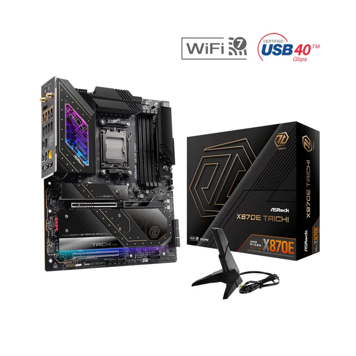 Motherboard ASROCK X870E TAICHI Socket AM5 - Дънни платки<<<Компютърни компоненти<<<ValiAPI&&&Дънни