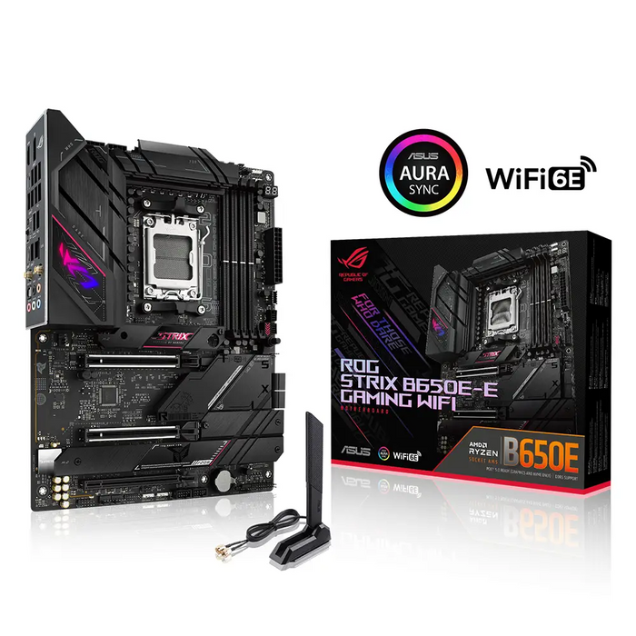 Motherboard Asus ROG STRIX B650E-E GAMING WIFI Intel Wi-Fi 6 AMD B650 AMD AM5 - Дънни платки<<<Компютърни