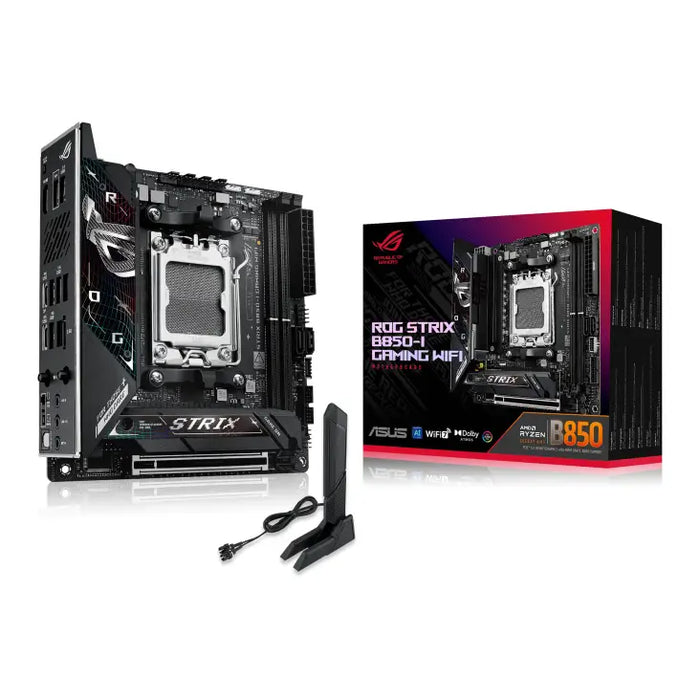 Motherboard ASUS ROG STRIX B850-I GAMING WIFI 7 Mini-ITX socket AM5 - Дънни платки<<<Компютърни