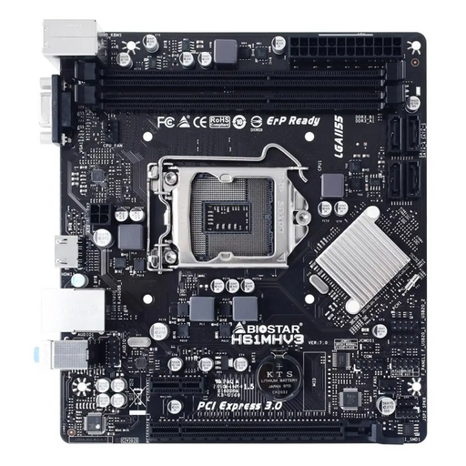 Motherboard BIOSTAR H61MHV3 Intel H61 sock. 1155 Ver 7.0 - Дънни платки<<<Компютърни компоненти<<<ValiAPI&&&Дънни