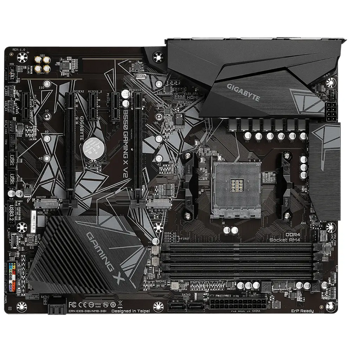 Motherboard GIGABYTE B550 GAMING X V2 Socket AM4 4 x DDR4 RGB Fusion V2 (rev. 1.0) - Дънни платки<<<Компютърни