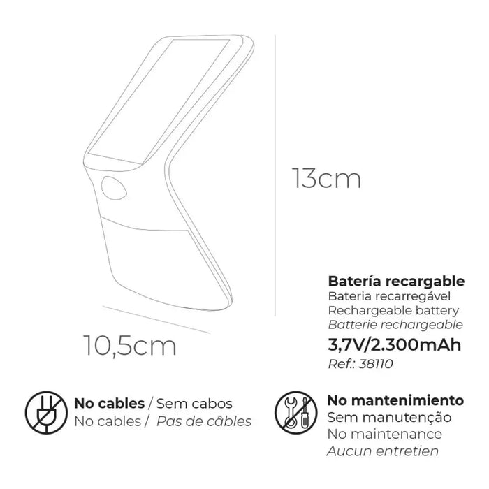 Motion Sensor LED Lamp EDM 31843 White polypropylene 3,5 W - Декорация и Осветление<<<Дом Градина<<<BigBuy&&&LED