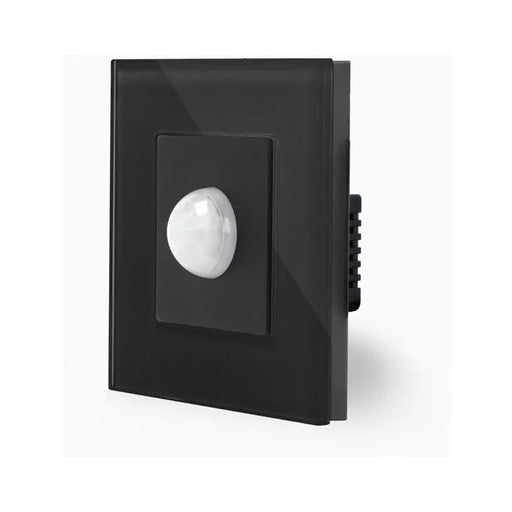 MOTION SENSOR WITH FRAME GLASS BLACK LUXON - Ключове и контакти<<<Електроматериали<<<Praktiker&&&Ключове и