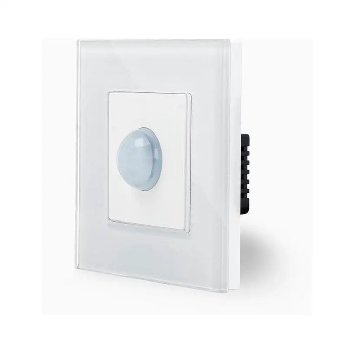 MOTION SENSOR WITH FRAME GLASS WHITE LUXON - Ключове и контакти<<<Електроматериали<<<Praktiker&&&Ключове и