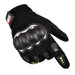 Motorcycle phone gloves with knuckle protector – black - Cycling gloves<<<HurtelXML