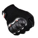 Motorcycle phone gloves with knuckle protector – black - Cycling gloves<<<HurtelXML