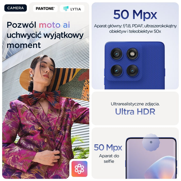 Motorola edge 60 pro 16.9 cm (6.67") Dual SIM Android 15 5G USB Type-C 12 GB 512 GB 6000 mAh Blue