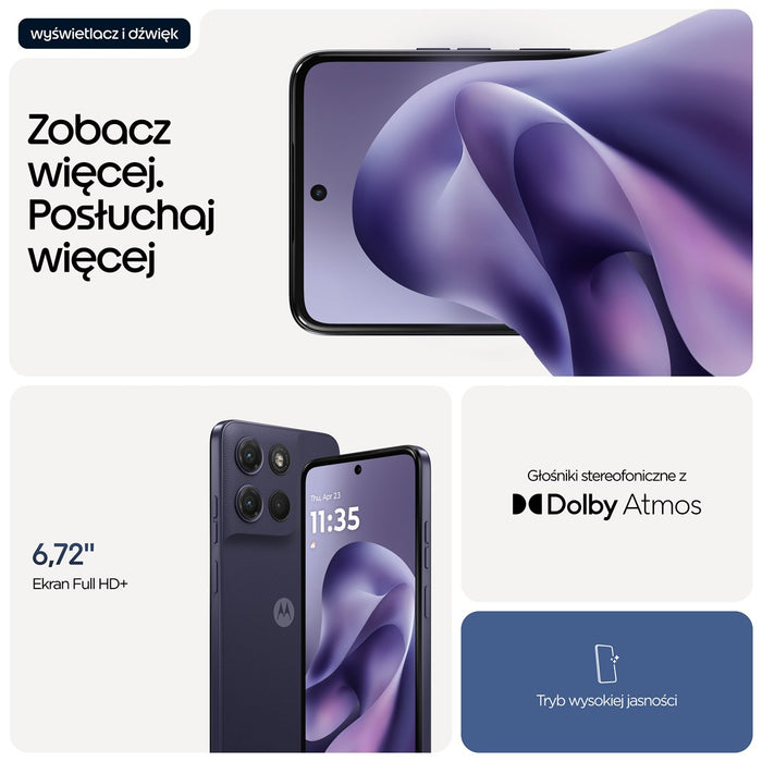 Motorola Moto G17 8/128 GB smartphone in PANTONE Evening Blue (Violet)