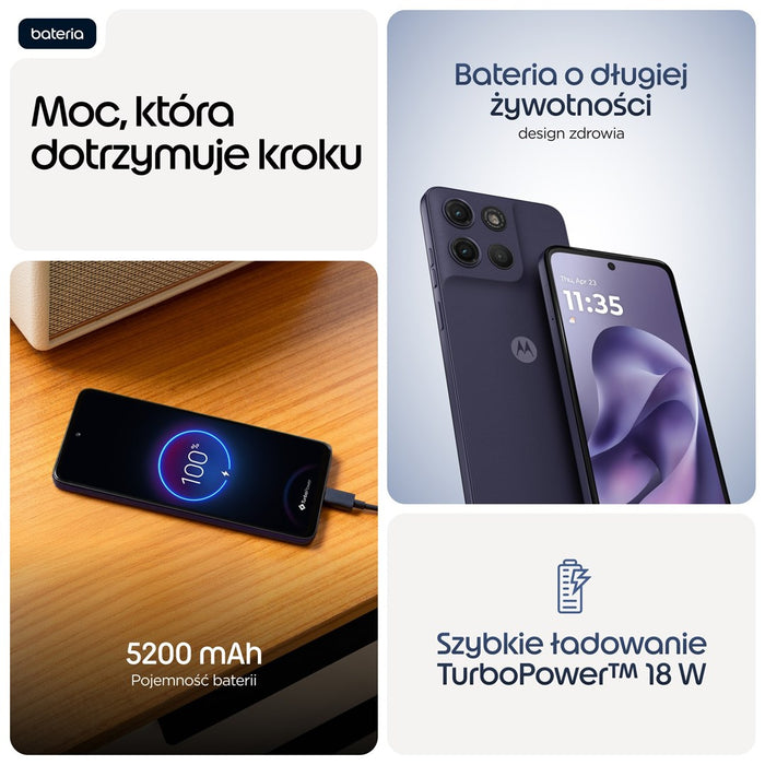 Motorola Moto G17 8/128 GB smartphone in PANTONE Evening Blue (Violet)