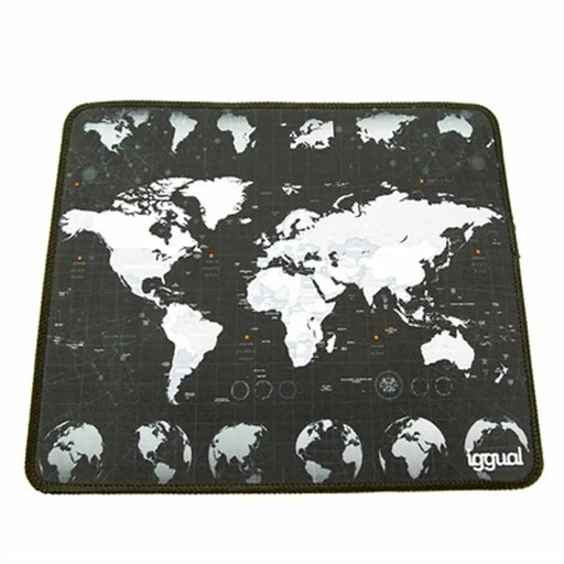 Mouse Mat iggual IGG317310 World Map Black/White - Компютър Игри<<<Компютри| Електроника<<<BigBuy&&&Гейминг Мишка и