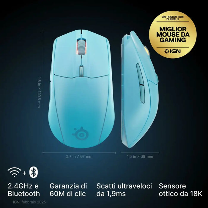 Mouse SteelSeries 62526 Water 18000 dpi - Електроника Периферни и резервни части<<<Компютри|