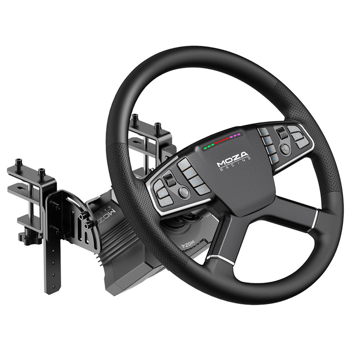 Gaming set - R5 base + TSW truck steering wheel + SRP-Lite pedals + Moza Racing RS071 clamps (PC)