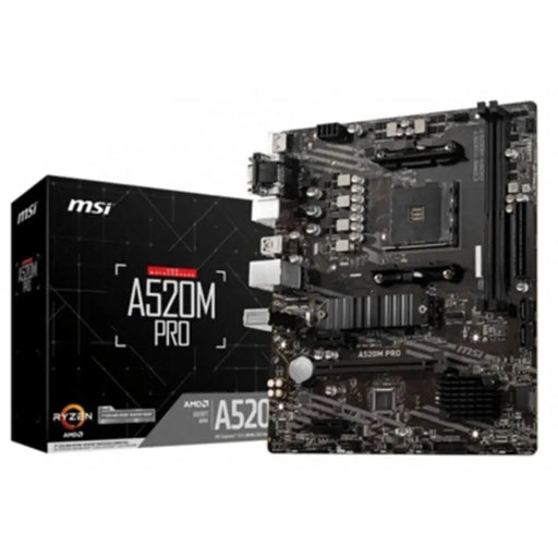 MSI A520M PRO AM4 DDR4 1xM.2 4xSATA HDMI DP VGA M-ATX MB - Дънни платки AMD<<<Дънни