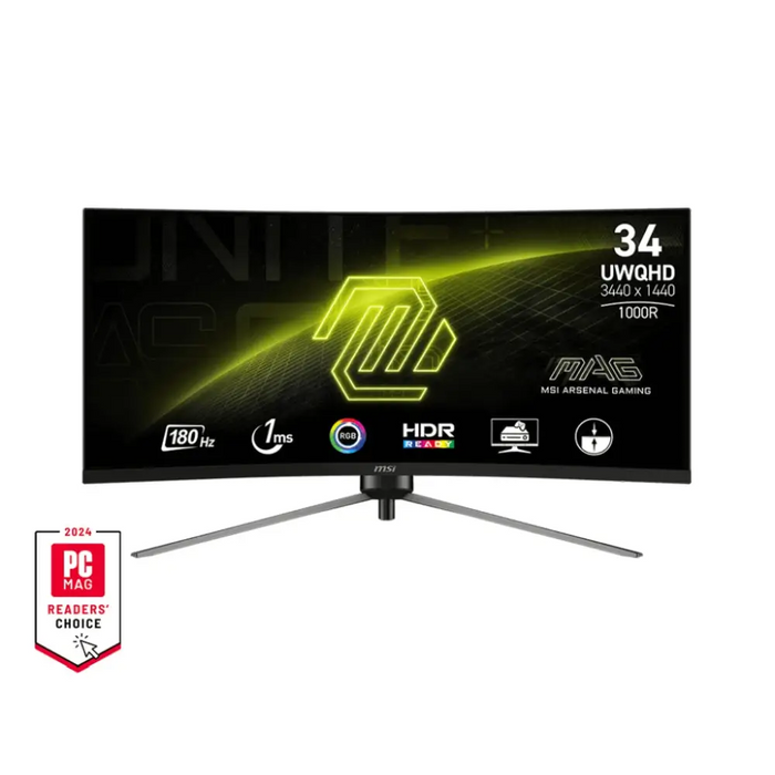 MSI MAG 345CQR 34’’ VA 180Hz 1ms UWQHD 3440x1440 21:9 FreeSync Premium HDR Ai VISION LBL Night Vision Console mode VRR