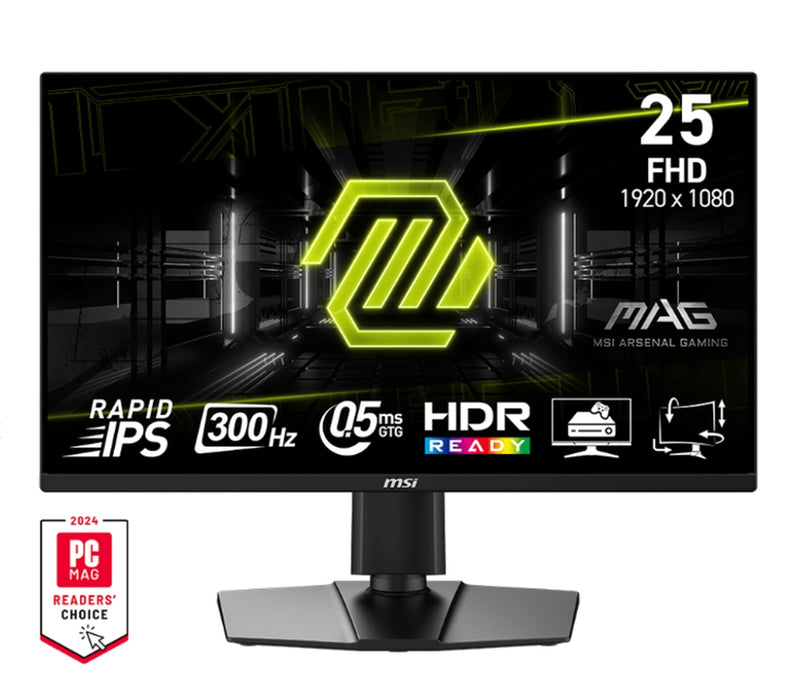 Monitor MSI MAG 255PXF, 24.5", 0.5ms, 300Hz, Rapid IPS, 1920x1080 (FHD), 16:9, AMD FreeSync Premium,