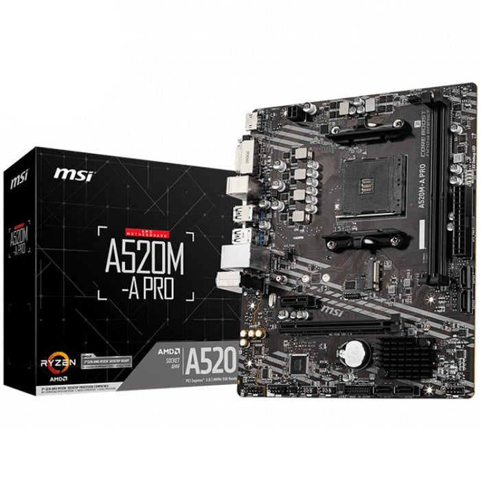 MSI A520M-A PRO AM4 2xDDR4 mATX HDMI DVI USB MB