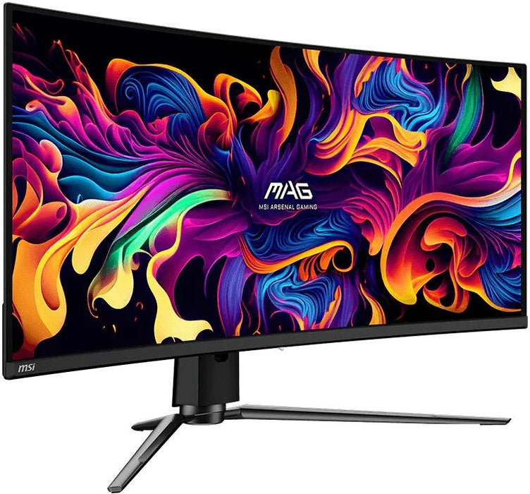 MSI MAG 341CQP QD-OLED, 34", 175Hz, 0.03ms, UWQHD 3440x1440, Oled Care 2.0, Fanless with Graphene, ClearMR 9000, HDR, KVM, 250 nits, 1500000:1, 100M;1, DP (1.4a), 2x HDMI (2.1), Type-C (DP alt. PD 15W), USB HUB, Adj.Stand 100mm, VES, 9S6-3DD04T-001