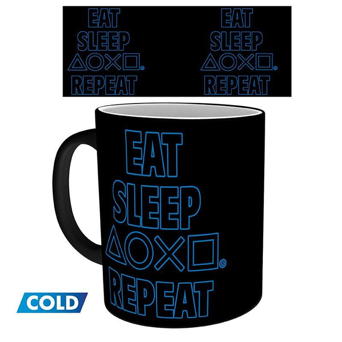 Mug ABYSTYLE PLAYSTATION Mug Heat Change Eat Sleep Repeat - Дрехи и аксесоари<<<Геймърска периферия<<<ValiAPI