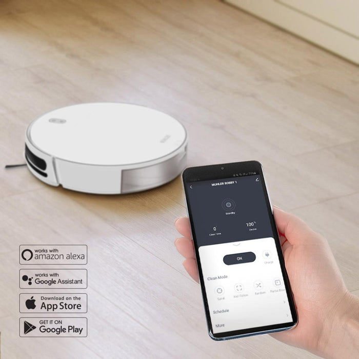 ROBOT VACUUM CLEANER MUHLER BOBBY 1 WHITE