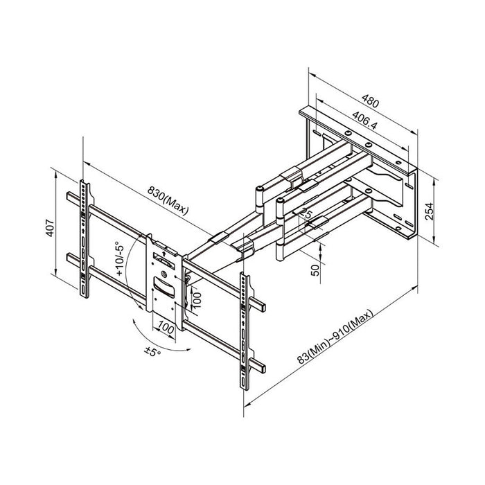 TV Stand MULTIBRACKETS MB6546 BLACK
